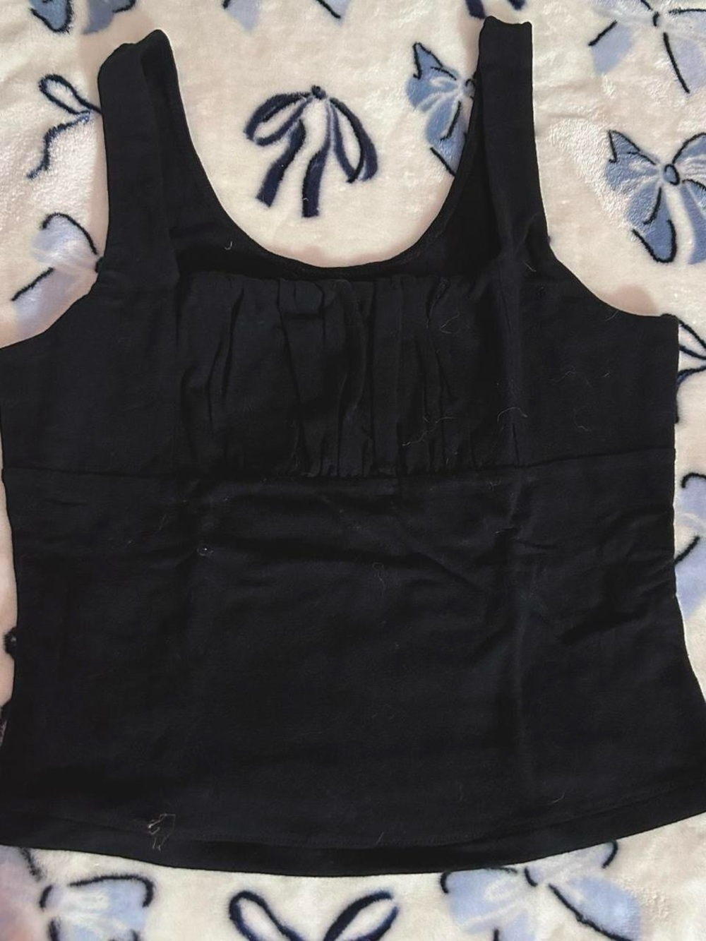 Aeropostale Black Tank with Ruched Front